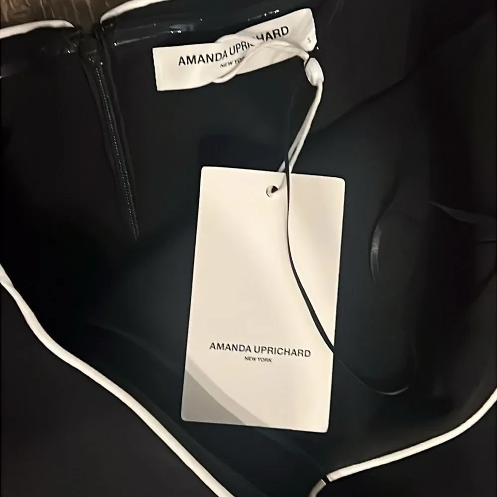 New AMANDA UPRICHARD strapless puzzle dress in black & white - Picture 5 of 6